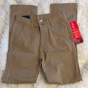 Chaps Boy’s Flat Front Tan Chinos